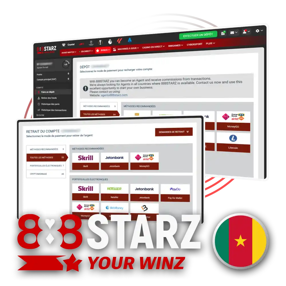 Découvrez les méthodes de paiement et de retrait disponibles sur 888starz.