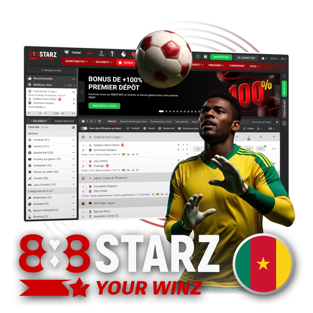 Visitez le site officiel du casino et des paris 888starz en Cameroun.
