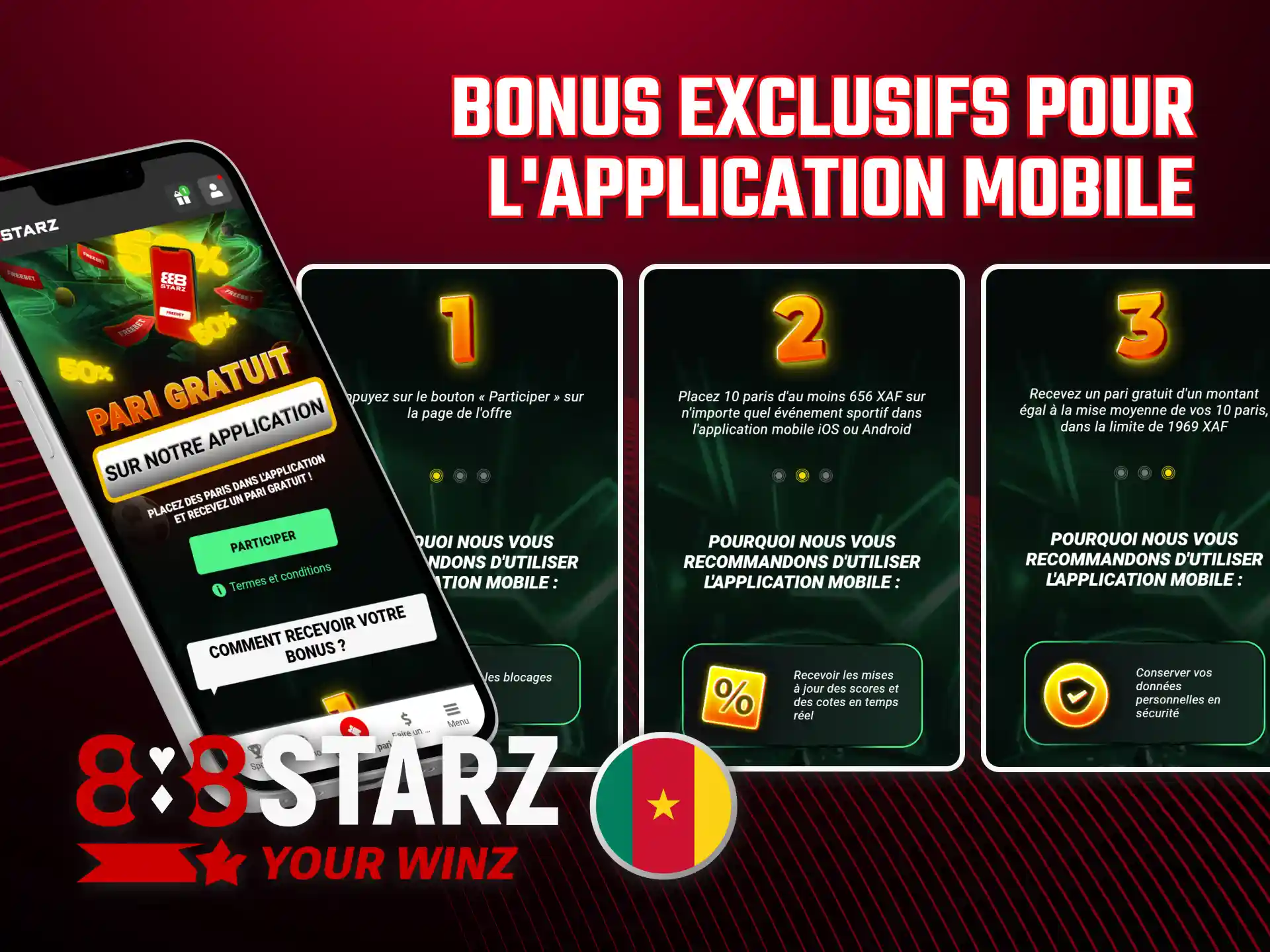 Réclamez votre bonus exclusif à l'application mobile 888starz.