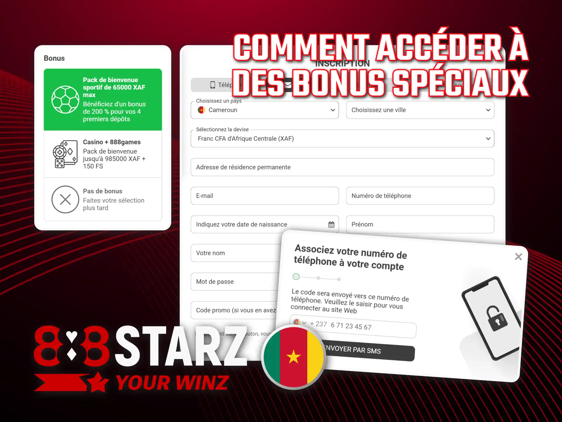 Suivez les étapes pour accéder aux bonus spéciaux sur 888starz.