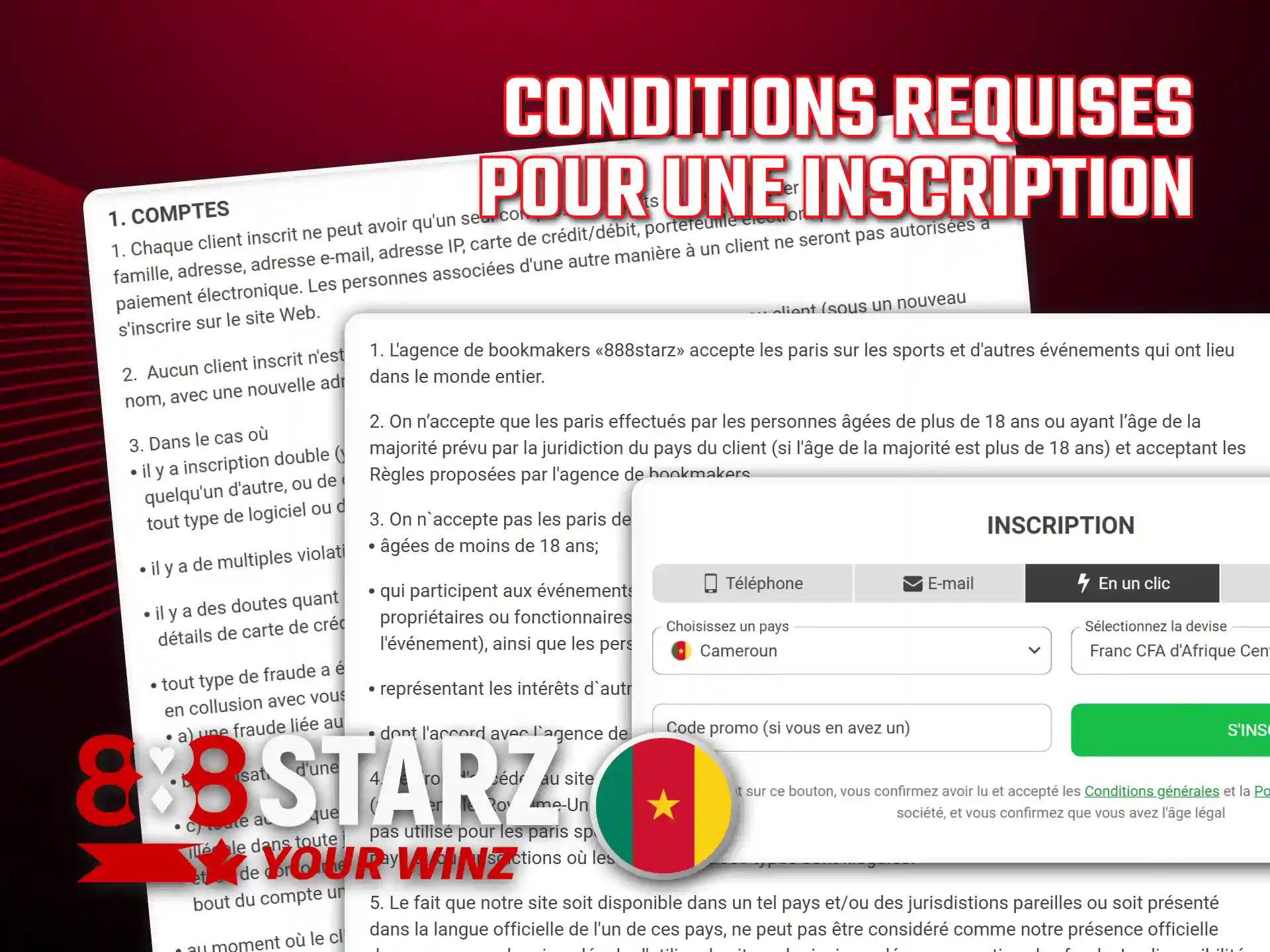 Lisez les conditions générales de 888starz avant de vous inscrire.