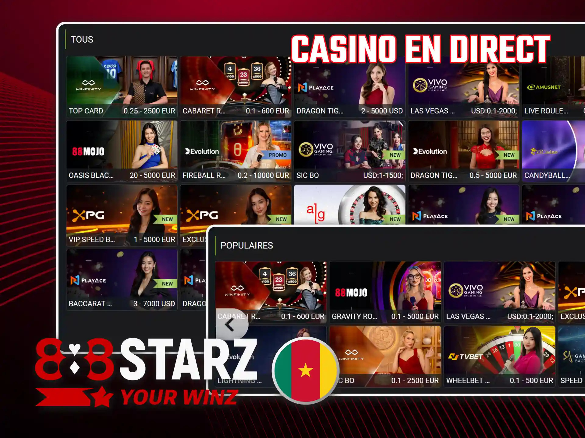 Vivez des sensations fortes en temps réel au casino 888starz.