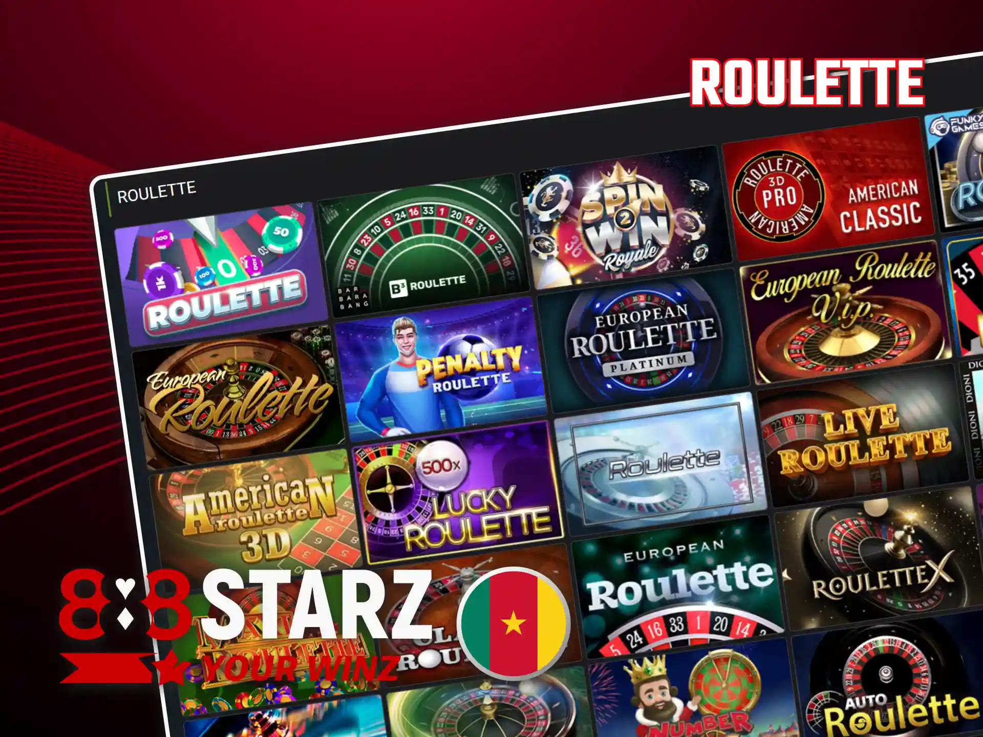 Faites tourner la roulette sur la plateforme de casino 888starz.