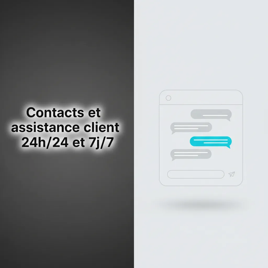 Assistance client 24h/24 et 7j/7: chat sur site et appli, e-mail, FAQ, réseaux sociaux; agents francophones.