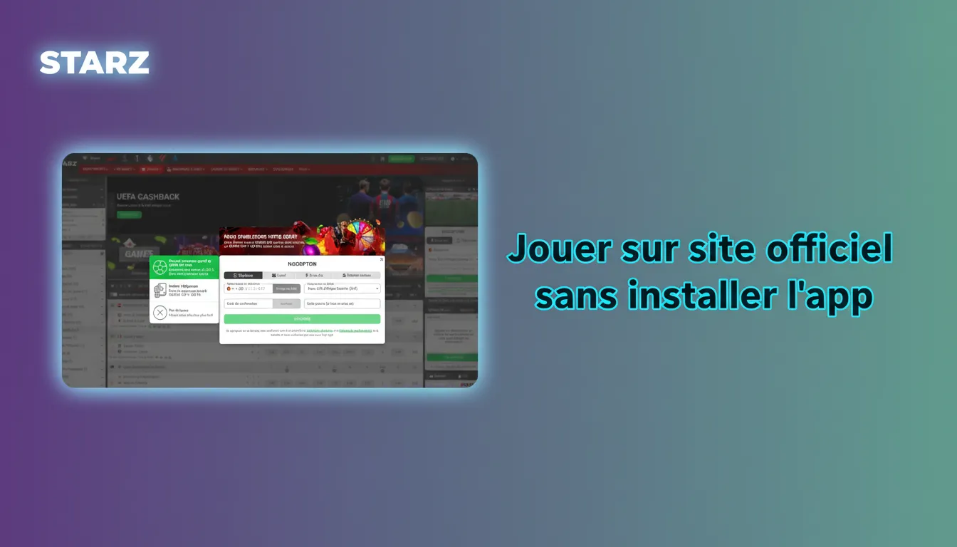 Jouez sur le site officiel 888starz sans installer l'app: paris et casino via navigateur, mêmes marchés, jeux et options.